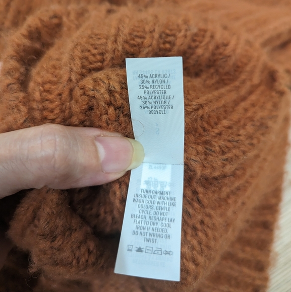 Aerie Fairisle sweater color canyon creek size medium small Fall Pumpkin - Picture 3 of 11